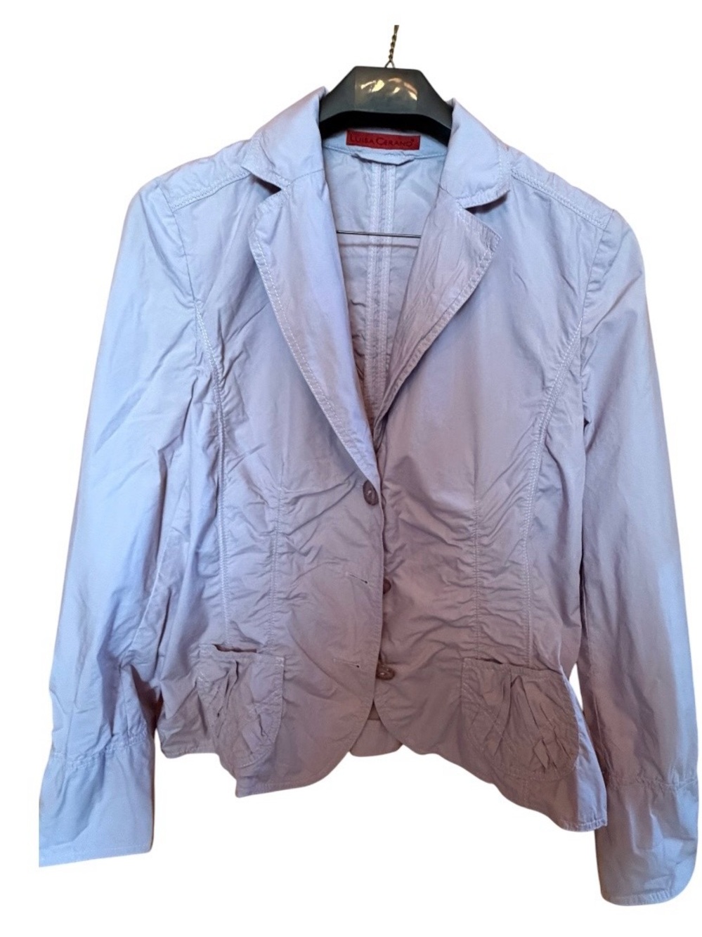 Luisa Cerano Lavender Tailored Lightweight Cotton Blazer